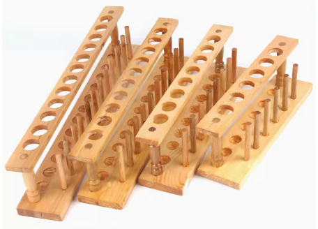 木质试管架（带柱）