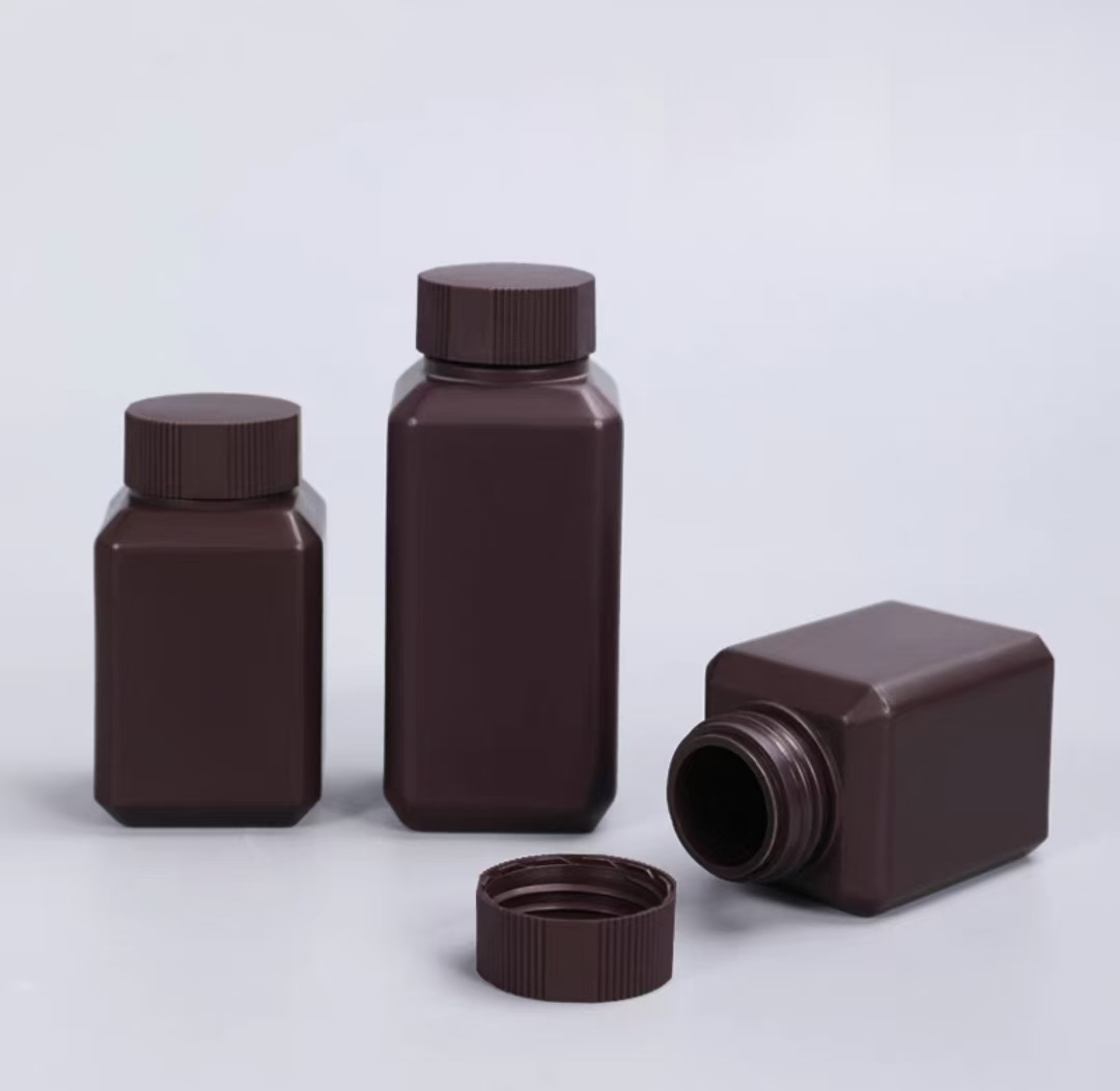 塑料方瓶（棕色）